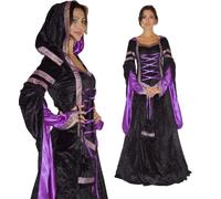 maylynn 12202 Melina - Costume medievale da figlia del castellano - 2 pezzi - nero - 46