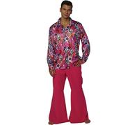 maylynn 13156 Candyman - Costume Hippy da Uomo Anni 60 e 70 - Camicia e Pantaloni a Zampa - Multicolore - L/XL