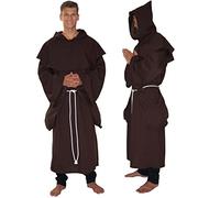 maylynn 14109 - Vestito da Monaco/frate - saio Medievale - 3 Pezzi - Marrone - M/L/XL