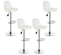 MAYMA Set di 4 sgabelli da bar, sgabello da bar in pelle sintetica, regolabile in altezza, sgabelli da bar, cucina, design GIS, regolabile in altezza e girevole a 360°