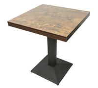 MAYMA Tavolo da bar, tavolo da pranzo, tavolo quadrato, 60 x 60 x 75 cm, stile industriale, tavola in legno + gambe in ferro, carico massimo 120 kg