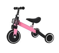 MAYMAR Homewell Triciclo bambino evolutivo, Kinderkraft Velo Triciclo 2 in 1, con Draisienne e Ride Funzione, Regalo Bebe 1-5 Anni senza Freni (04, Rosa)