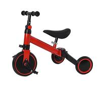 MAYMAR Homewell Triciclo bambino evolutivo, Kinderkraft Velo Triciclo 2 in 1, con funzione Draisienne e Ride, regalo Bebe 1-5 anni senza freni, 04, rosso)