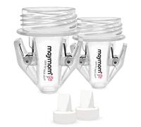 Maymom Adattatori per borsa per latte materno compatibili con pompe Spectra S1, S2; 2 valvole a becco d'anatra incluse; materiale trasparente senza BPA; acqua bollente OK; non utilizzare microonde o