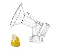 Maymom coppa monopezzo da 34 mm con 2 valvole e 4 membrane, compatibile con Medela PersonalFit, ricambio per tiralatte compatibili con Medela, accessori non originali