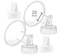 Maymom Flangia Mm Compatibile E Valvole A Becco D'Anatra Per Tiralatte Spectra S1 Spectra S2 Accessori Non Originali Spectra S2 (Flangia 28Mm + Valvole)