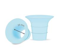 Maymom Inserto Flangia 20 mm Blu Compatibile con Elvie Singola/Doppia Elettrica, Coppa Elvie Stride (24mm), Compatibile con Medela PersonalFit Flex Shield, Non Originale Elvie Ricambio