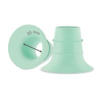 Maymom Inserto Flangia 20 mm Verde Compatibile con Elvie Singola/Doppia Elettrica, Coppa Elvie Stride (24mm), Compatibile con Medela PersonalFit Flex Shield, Non Originale Elvie Ricambio