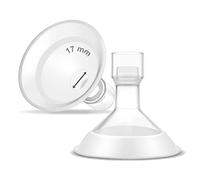 Maymom MyFit Comfy Series Paracapezzoli 17 mm a Due Pezzi, Compatibili con Parti per Tiralatte Medela, Ricambio Compatibile per Paracapezzoli, Adatti a Connettore MaxFlow Flex, 2 Pezzi