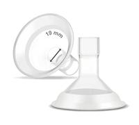 Maymom MyFit Comfy Series - Set di 2 protezioni per latte in due parti, compatibili con tiralatte Medela, parti non originali Medela, sostituisce gli scudi Medela, connettore Fit MaxFlow Flex, 2