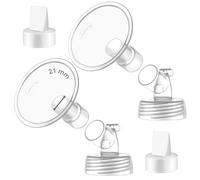 Maymom MyFit Set Flangia 21 mm con Connettore a Collo Largo e Valvola Duckbill, Compatibili con Spectra S1 e Spectra S2 - Parti per Tiralatte, Non Originali