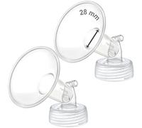 Maymom Parte per Tiralatte a Collo Largo, Compatibile con Spectra S1 e S2, Incl. Flangia a Bocca Larga, Ricambio Compatibile per Scudo Spectra da 28 mm (Due Flange)