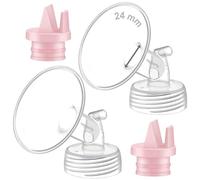 Maymom Parte per Tiralatte con Flangia a Collo Largo da 24 mm e Valvola, Compatibili con Spectra S1, S2, Spectra 9 Plus e Ameda Luna (Synergy Gold) - Non Originali