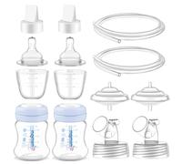 Maymom Parti della pompa compatibili con accessori Spectra S1 S2 9 Plus, connettori di base, bottiglie, capezzoli, tappi a cupola, valvole a becco d'anatra, protezioni e tubi di riflusso, parti