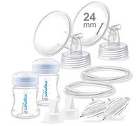 Maymom Parti per Pompa Compatibili con Spectra S1 S2 - Include Flangia Standard 24 mm, Valvola, Tubo, Bottiglia e Protettore Riflusso - Accessori di Ricambio Non Originali Spectra