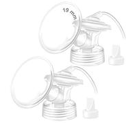 Maymom Parti per pompa compatibili con tiralatte Lansinoh, flangia, connettore a bocca larga, valvola, tubi e protezione contro il riflusso, parti non originali della pompa Lansinoh (flangia 19 mm
