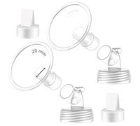 Maymom Parti per Tiralatte a Collo Largo in Due Pezzi Compatibili con Spectra S1 e S2, 2 Flange a Bocca Larga da 20 mm con 2 Valvole, Accessori di Ricambio Non Originali