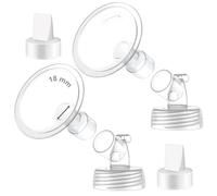 Maymom Parti per Tiralatte a Collo Largo in Due Pezzi Compatibili con Spectra S1 e S2, 2 Flange a Bocca Larga da 18 mm con 2 Valvole, Accessori di Ricambio Non Originali