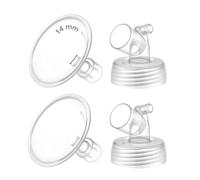Maymom Parti per Tiralatte a Collo Largo in Due Pezzi Compatibili con Spectra S1 e S2, Incluse Flange a Bocca Larga da 14 mm, Accessori di Ricambio Non Originali (2 Flange)