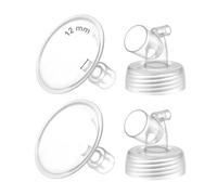 Maymom Parti per Tiralatte a Collo Largo in Due Pezzi Compatibili con Spectra S1 e S2, Incluse Flange a Bocca Larga da 12 mm, Accessori di Ricambio Non Originali (2 Flange)