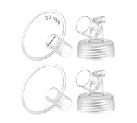 Maymom Parti per Tiralatte a Collo Largo in Due Pezzi Compatibili con Spectra S1 e S2, Incluse Flange a Bocca Larga da 20 mm, Accessori di Ricambio Non Originali (2 Flange)