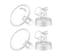 Maymom Parti per Tiralatte a Collo Largo in Due Pezzi Compatibili con Spectra S1 e S2, Incluse Flange a Bocca Larga da 18 mm, Accessori di Ricambio Non Originali (2 Flange)