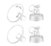 Maymom Parti per Tiralatte a Due Pezzi a Collo Largo, Compatibili con Spectra S1 e Spectra S2, Incl. 2 Flange 22 mm - Non Originali