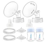 Maymom Parti per Tiralatte Compatibili con Spectra S2 e Spectra S1 - Set con Flangia 16 mm, Valvola a Becco d’Anatra, Tubo, Biberon e Protezione Antiriflusso