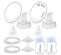 Maymom Parti per Tiralatte Compatibili con Spectra S2 e Spectra S1 - Set con Flangia da 20 mm, Valvola a Becco d’Anatra, Tubo, Biberon e Protezione Antiriflusso