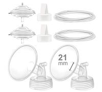 Maymom Parti per Tiralatte Compatibili con Spectra S2, S1 e 9 Plus, Flangia da 21 mm, Valvola, Tubo e Protezione Antiriflusso, Accessori di Ricambio Compatibili