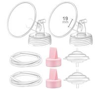 Maymom Parti per Tiralatte Compatibili con Spectra S2, S1 e Spectra 9 Plus - Flangia da 19 mm e Valvola a Becco d’Anatra, Colore Rosa