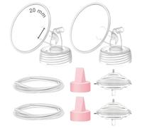 Maymom Parti per Tiralatte Compatibili con Spectra S2, S1 e Spectra 9 Plus - Flangia da 20 mm e Valvola a Becco d’Anatra, Colore Rosa