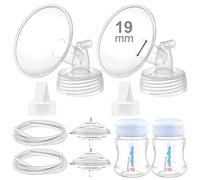 Maymom Parti per tiralatte compatibili con Spectra S2 S1 - Kit di ricambio con tettarella da 19 mm, valvola becco d'anatra, tubo, biberon, protettore anti-ritorno, non originale