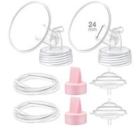 Maymom Pompa compatibile con Spectra S2 Spectra S1 9 Plus Tiralatte Non Originale Spectra Ricambio Pompa Parte 24mm Spectra Flangia Spectra Valvola a becco d'anatra Rosa