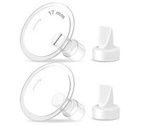 Maymom Scudo/Flangia da 17 mm Compatibile con Tiralatte Lansinoh e Valvole, Ricambio Compatibile per Flangia ComfortFit, Utilizzabile con Lansinoh SignaturePro, SmartPump e Manuale
