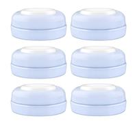 Maymom Tappi a Vite (Travel Caps) con Disco di Tenuta Scrivibile, Compatibili con Biberon Avent e Biberon Maymom a Bocca Larga; Ricambio per Anello e Disco di Tenuta Avent Natural, Set da 6 Pezzi Blu
