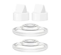 Maymom Valvola a becco d'anatra compatibile con Momcozy S9/S12, Spectra Caracup, FEISIKE Cup versione 2011, TSRETE; 4 pezzi (bianco, per Momcozy TSRETE, con membrana)