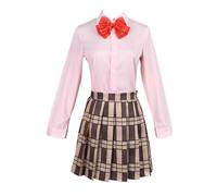 MaYng Anime Aihara Yuzu Cosplay Costume da donna Halloween Uniforme Suit Sailor Suit Pink Outfit (L)