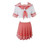 MaYng Hot Anime Astolfo Cosplay Costume da donna Halloween Uniforme Suit Sailor Suit rosa (XX-Large)