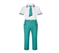 MaYng Hot Anime Saiki Kusuo Costume Cosplay Uomo Halloween Uniforme Suit Completo Verde Abiti (Uomo-L)