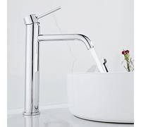 Maynosi bagno alto rubinetto del miscelatore del bacino, rubinetto del bacino alto, rubinetto del lavandino del controsoffitto, rubinetto moderno del monoblocco con i tubi flessibili, Cromo