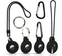 Mayoii Confezione da 4 supporti in silicone per Airtag, custodia protettiva per Airtag, mini portachiavi per Airtag, lavabile, impermeabile, resistente ai graffi, per portachiavi Apple