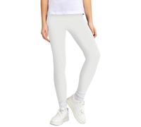 Mayoii Leggings neri da bambina, 5-13 anni, tinta unita, elasticizzati, a vita alta, in cotone, leggings per ragazze, per yoga, danza, corsa, palestra, bianco, 140 Slim