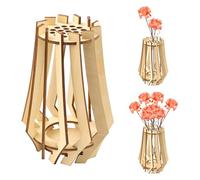 Mayoii Vaso puzzle in legno 3D per bouquet di fiori Lego, vaso decorativo per composizioni di bouquet, elegante esposizione e decorazione della casa