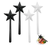 MAYOKIAAR 4 shaker Magic Wand Salt & Pepper Shakers,Salt Pepper Shaker Home Kitchen Star Wall ABS Ricaricabile Seasoning Reusable Seasoning Reusable Fire-Proof,Star-Shaped Design Adds Fun