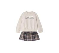 Mayoral 4937 Completo Gonna Tulle e Felpa Bambina Beige Sabbia 16