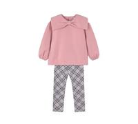 Mayoral Compl. Felpa Leggings Quadro per Bambine e Ragazze Cipria 5 Anni (110cm)