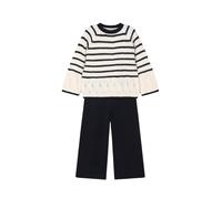 Mayoral Compl.Pantalone Tricot Righe per Bambine e Ragazze Nero 9 Anni (134cm)