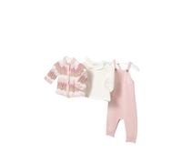 Mayoral Compl Salopette Tricot 3 pezz per Bimba Quarzo 6-9 Mesi (75cm)