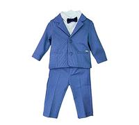 Mayoral COMPLETO CERIMONIA GIACCA PANTALONE CAMICIA BIMBO 1402 ORIGINALE PE 2023 Taglia 12 mesi Colore Blu